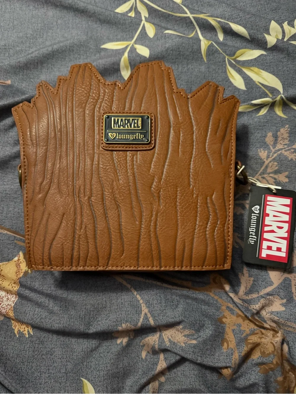 Loungefly Brown Groot Face Messenger Bag